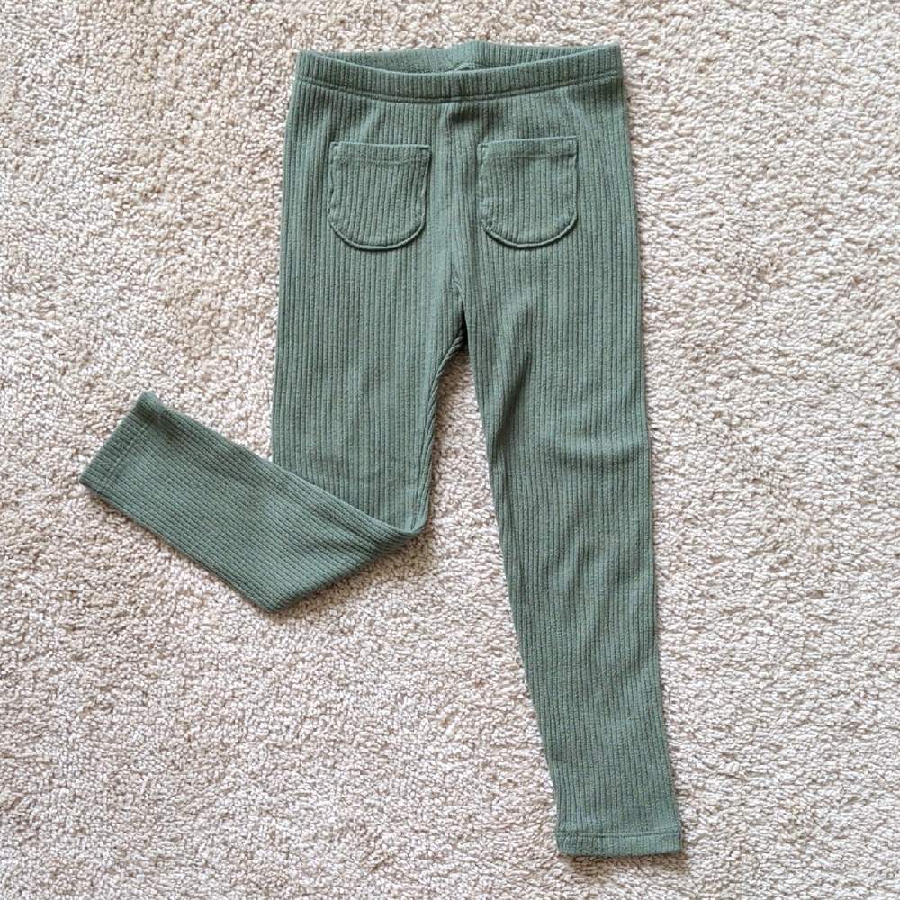 Old Navy Kids Olive Ribbed Leggings